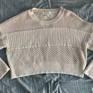 Chic Cream Knit Women's Sweater